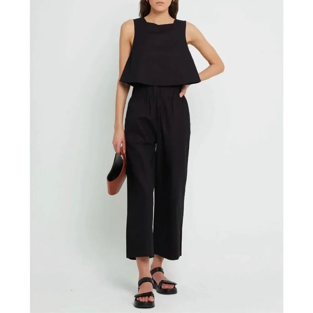✨KOURT Black Baggy Crop Sz Large Pants✨